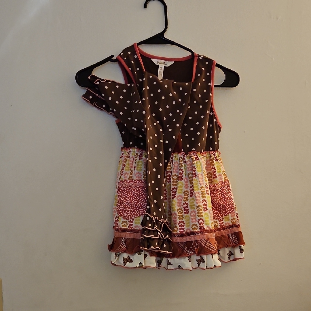 Size 8 Outfit Matilda Jane Brown Dress With Pink Accents And Pants
